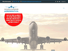 Tablet Screenshot of escuelasuperioraeronautica.com